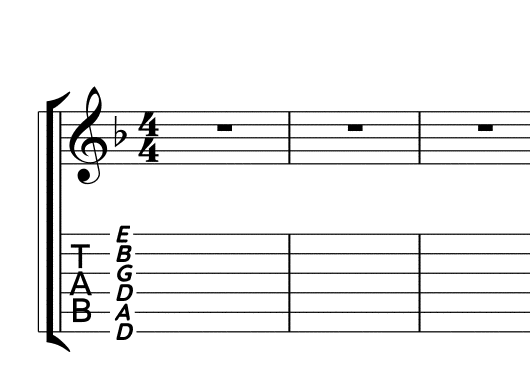 Egal ob Sie Noten in das Notensystem oder in das Tabulatorsystem eingeben, Dynamischen-Gitarrensysteme notieren die Musik in beide Notensysteme