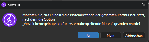 Neue Notensatzregel - Vorzeichen über mehrere Notenzeilen